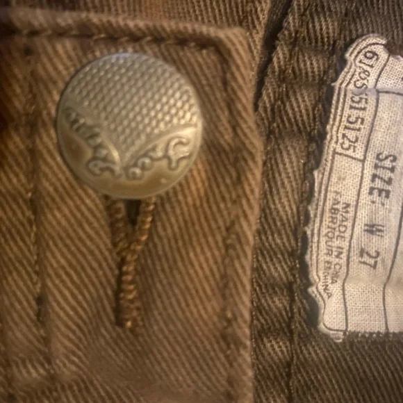 Free People | Shark Bite Shorts | size 27 Olive - Picture 4 of 7